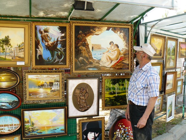 Евпатория 2009 художник в парке Евпатория 2009 художник в парке