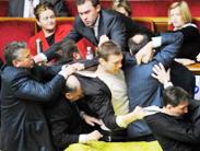 Драка в парламенте Украины
