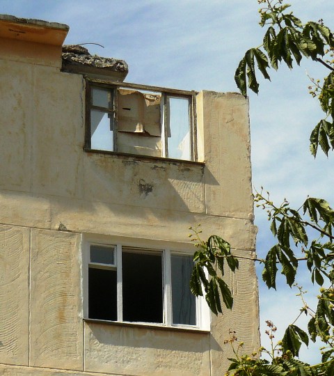 Взорванный дом в Евпатории